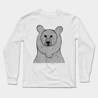 Grizzly Bear Ink Art - light colors Long Sleeve T-Shirt